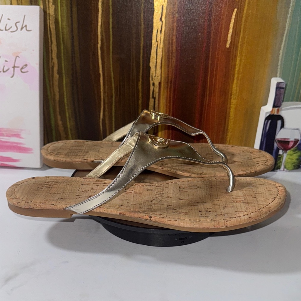 Cole Haan Gold Women's Thong Sandals - Size 9B